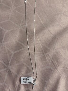 Sterling Silver Cross Pendant Necklace - Silver